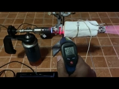 उच्च तापमान पर एयरजेल इन्सुलेशन कंबल परीक्षण।